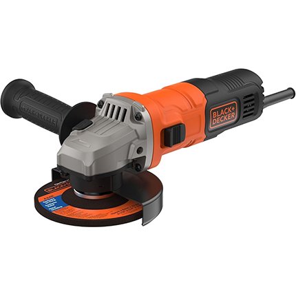 Meuleuse d’angle Black+Decker BEG010-QS filaire 710W compacte avec disque 115 mm, idéale pour découper et meuler le métal