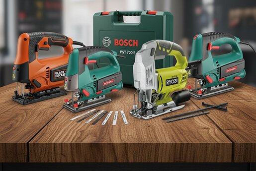 Comparatif scies sauteuses Black+Decker, Bosch, Ryobi et Hychika avec lames pour coupe bois et métal